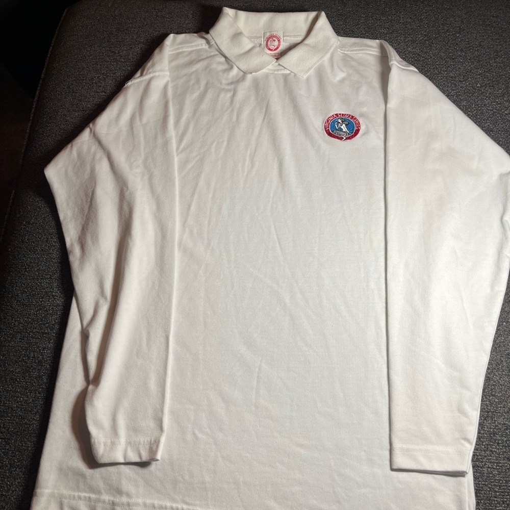 Vintage Virginia Slims World Championship Series White Long Sleeve Polo Size L